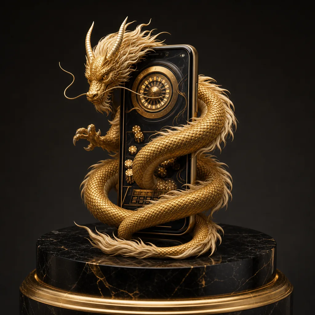 Coffre de paiements Binobet avec dragon doré